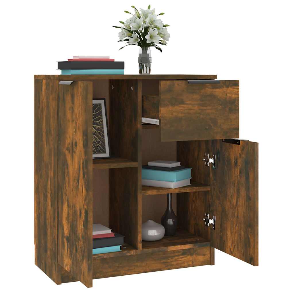vidaXL Sideboard Smoked Oak 60x30x70 cm Engineered Wood 5
