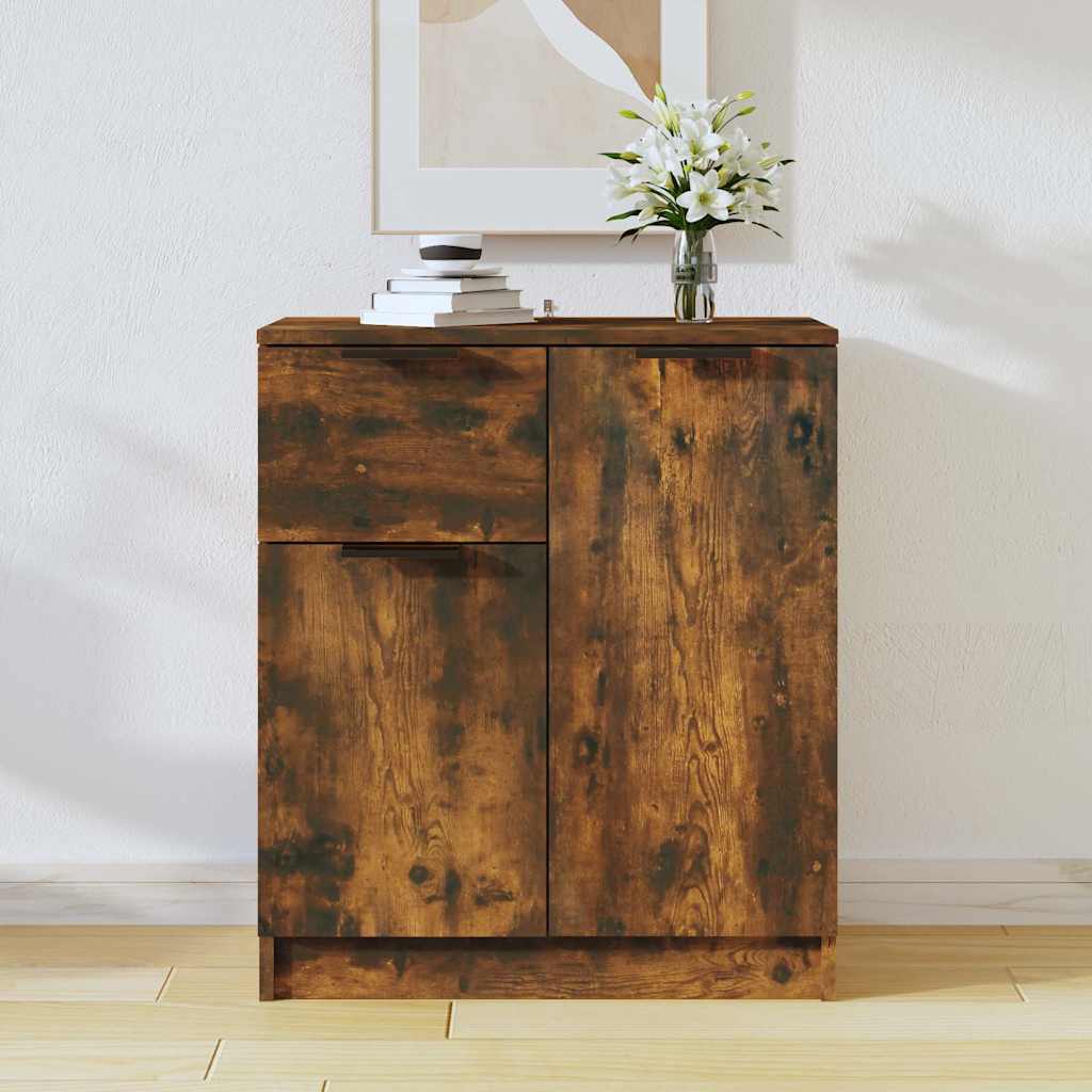vidaXL Sideboard Smoked Oak 60x30x70 cm Engineered Wood 1