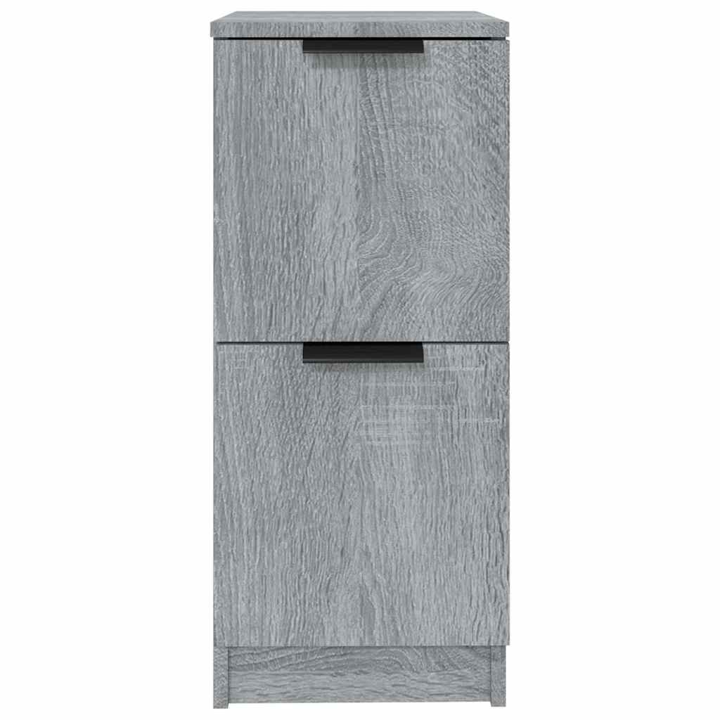 vidaXL Sideboards 2 pcs Grey Sonoma 30x30x70 cm Engineered Wood 4