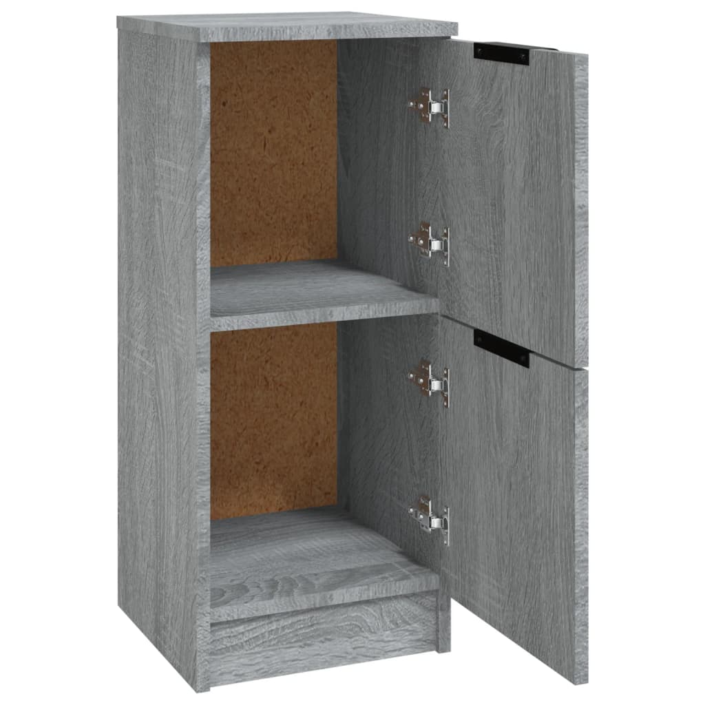 vidaXL Sideboards 2 pcs Grey Sonoma 30x30x70 cm Engineered Wood 5