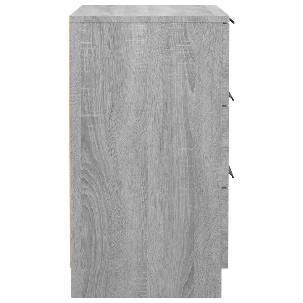 vidaXL Bedside Cabinet Grey Sonoma 40x36x65 cm 6
