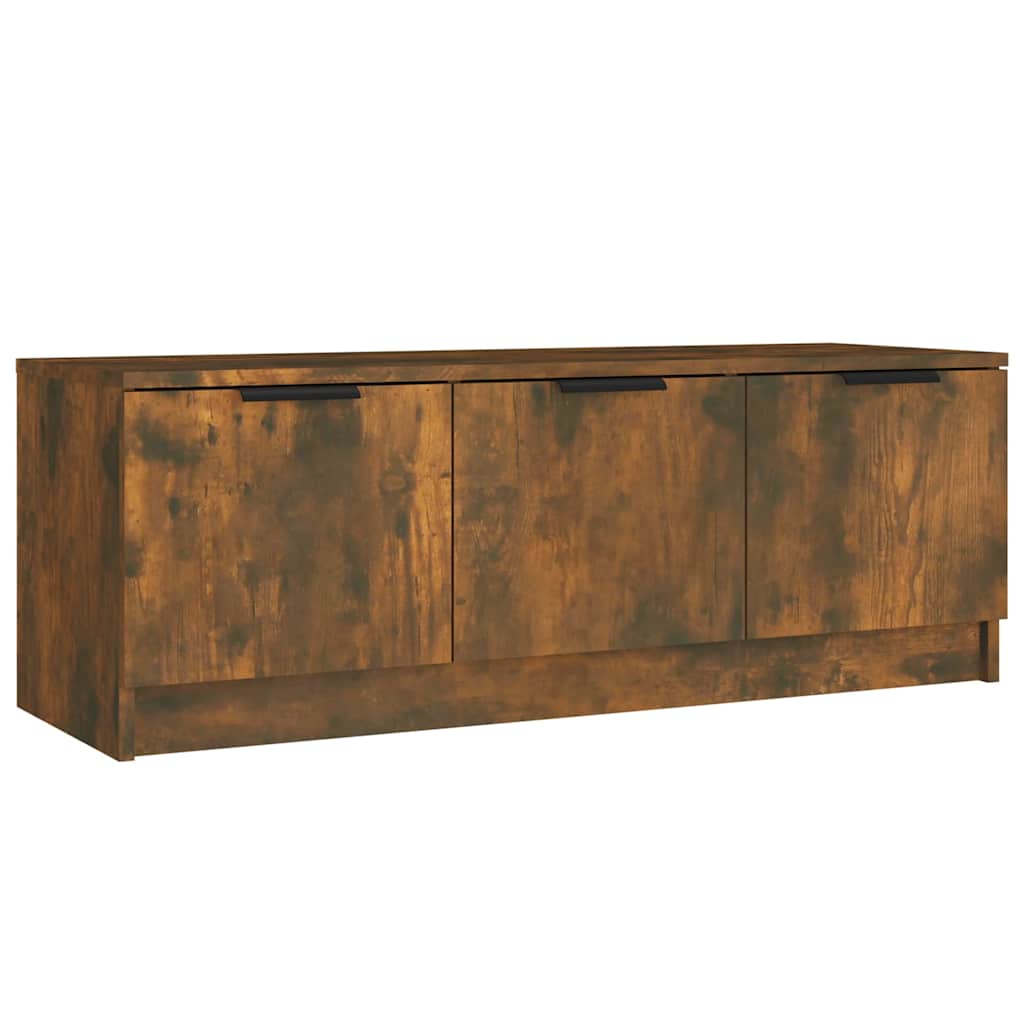 vidaXL TV Cabinet Smoked Oak 102x35x36.5 cm Engineered Wood 2