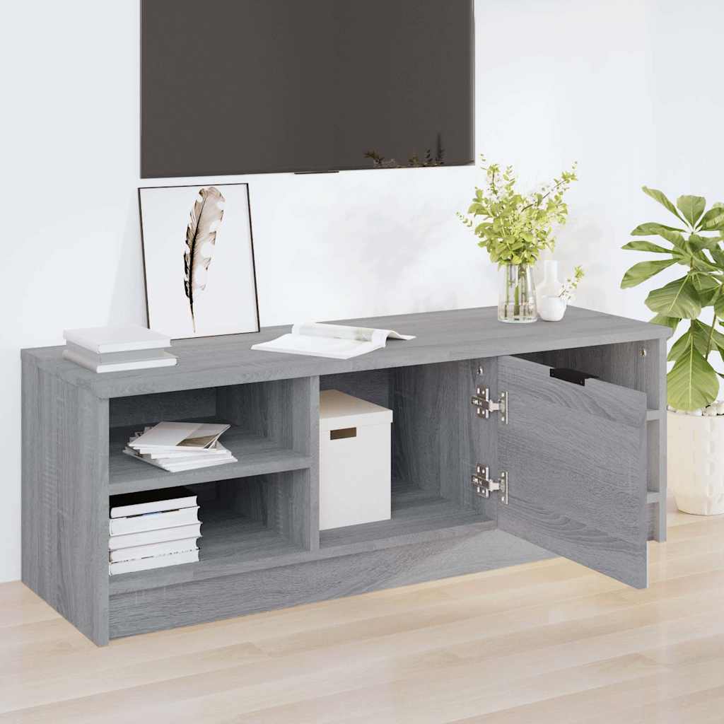 vidaXL TV Cabinet Grey Sonoma 102x35.5x36.5 cm Engineered Wood 3