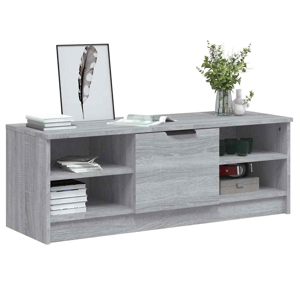 vidaXL TV Cabinet Grey Sonoma 102x35.5x36.5 cm Engineered Wood 4