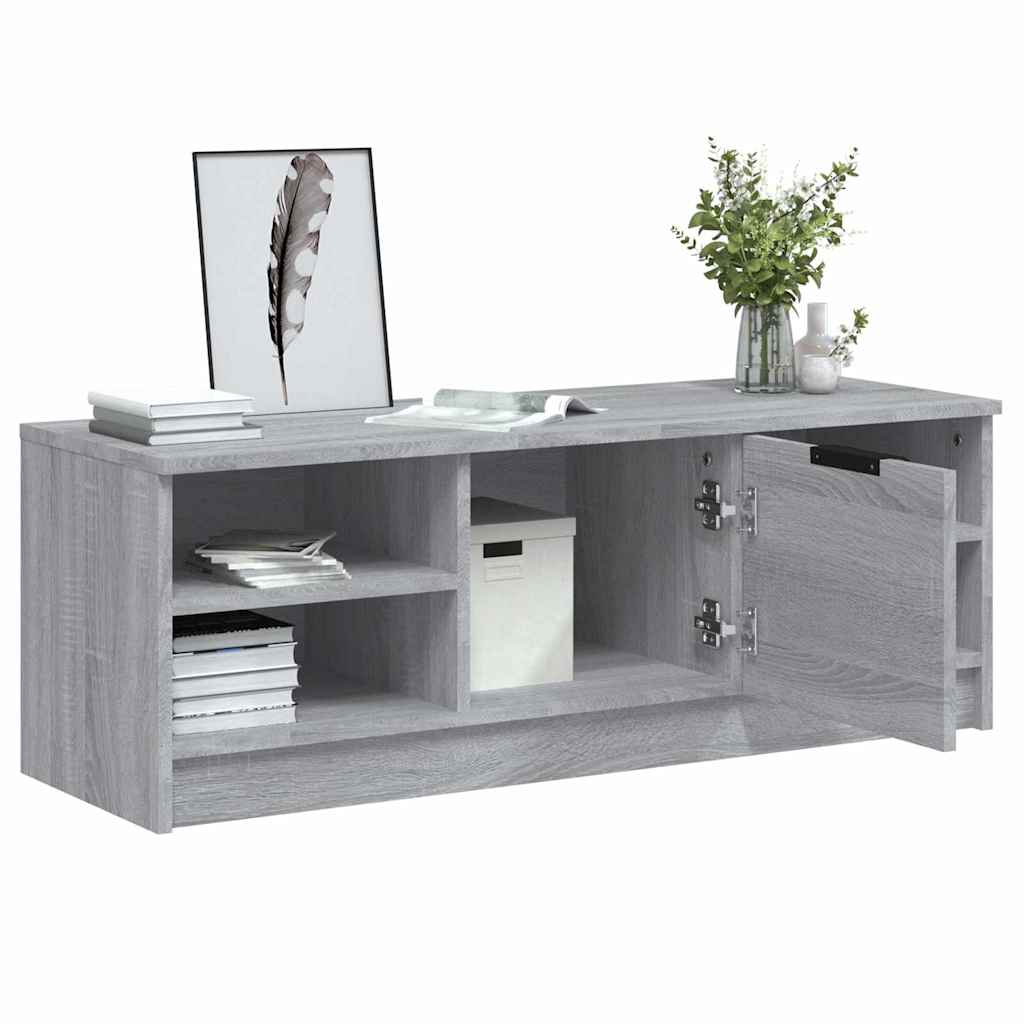 vidaXL TV Cabinet Grey Sonoma 102x35.5x36.5 cm Engineered Wood 5
