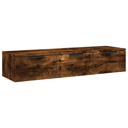 vidaXL Wall Cabinet Smoked Oak 102x30x20 cm Engineered Wood 2