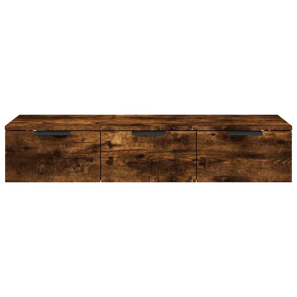 vidaXL Wall Cabinet Smoked Oak 102x30x20 cm Engineered Wood 5