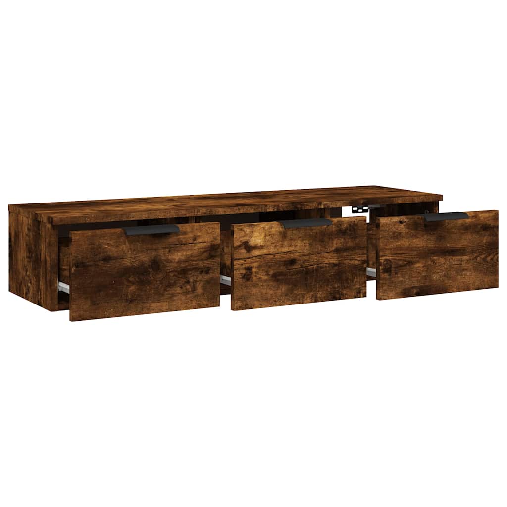 vidaXL Wall Cabinet Smoked Oak 102x30x20 cm Engineered Wood 6