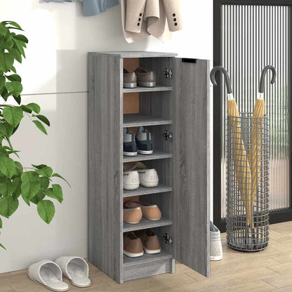 Shoe Cabinet 30x35x100 cm Engineered Wood Grey sonoma