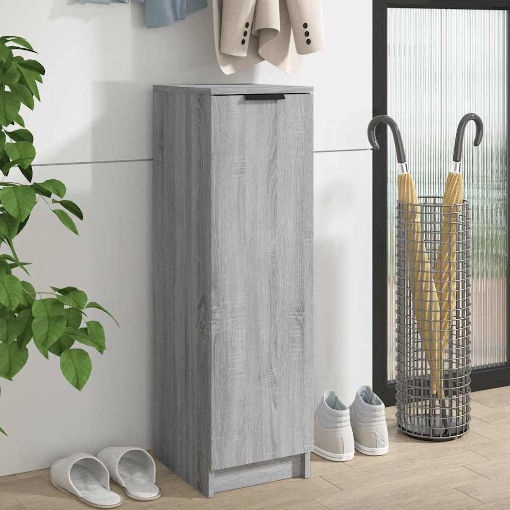 Shoe Cabinet 30x35x100 cm Engineered Wood Grey sonoma