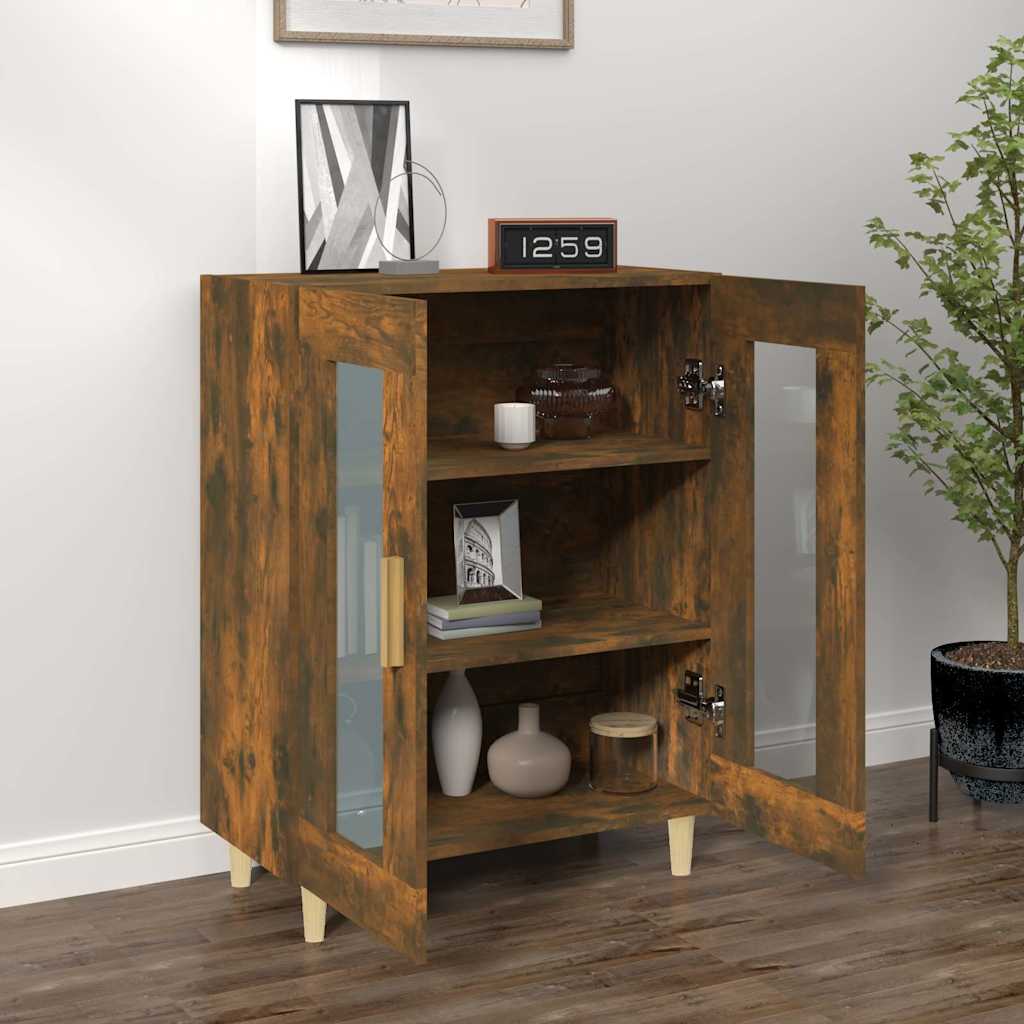 vidaXL Sideboard Smoked Oak 69.5x34x90 cm Engineered Wood 3