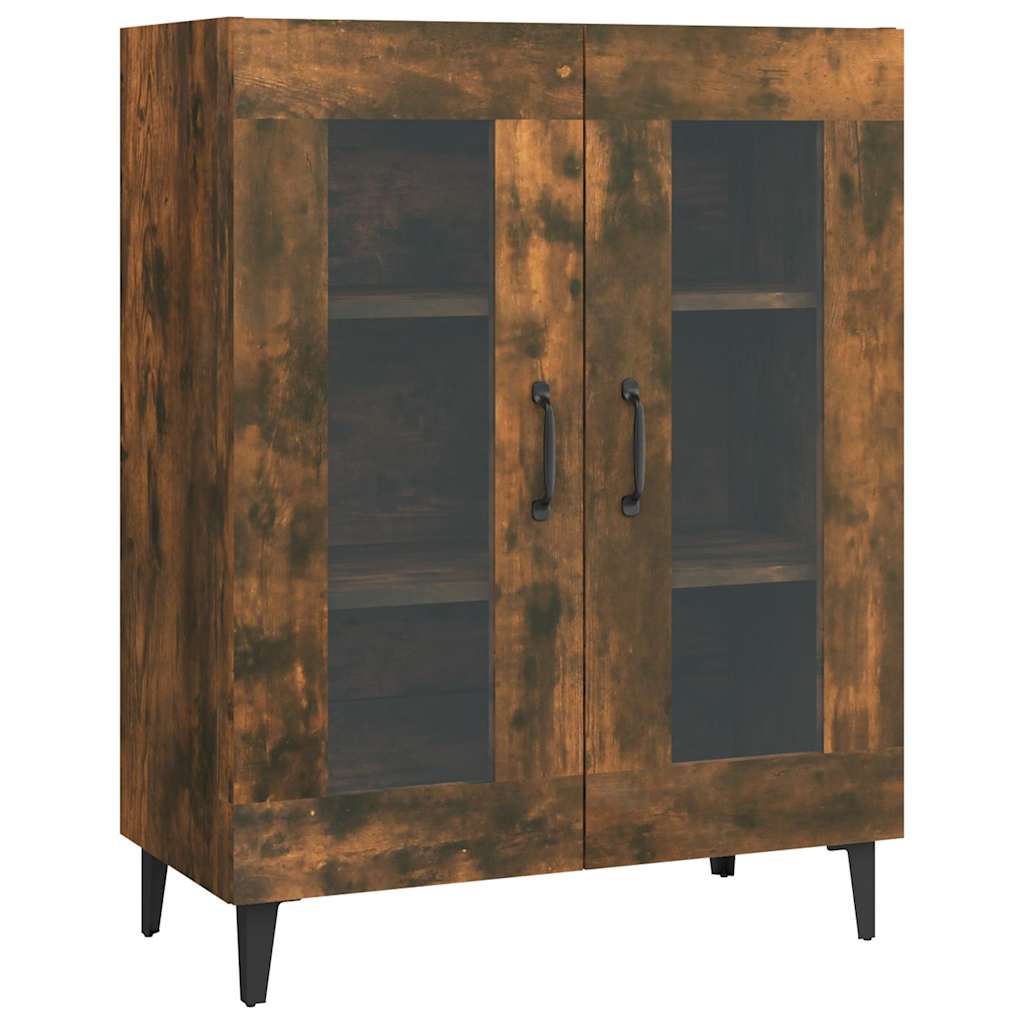 vidaXL Sideboard Smoked Oak 69.5x34x90 cm Engineered Wood 2
