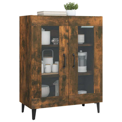 vidaXL Sideboard Smoked Oak 69.5x34x90 cm Engineered Wood 4