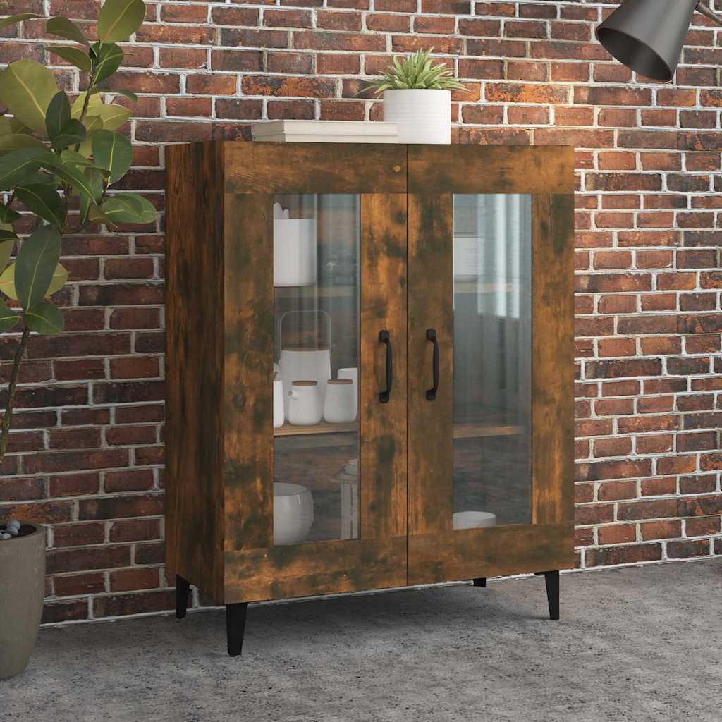 vidaXL Sideboard Smoked Oak 69.5x34x90 cm Engineered Wood 1