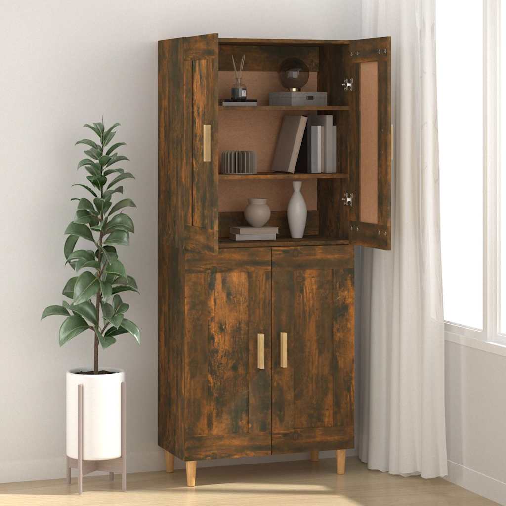 vidaXL Sideboard Smoked Oak 69.5x34x90 cm Engineered Wood 3