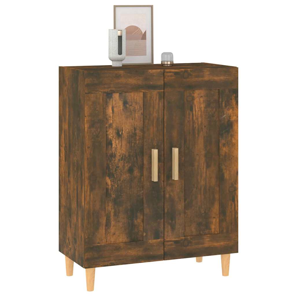 vidaXL Sideboard Smoked Oak 69.5x34x90 cm Engineered Wood 4