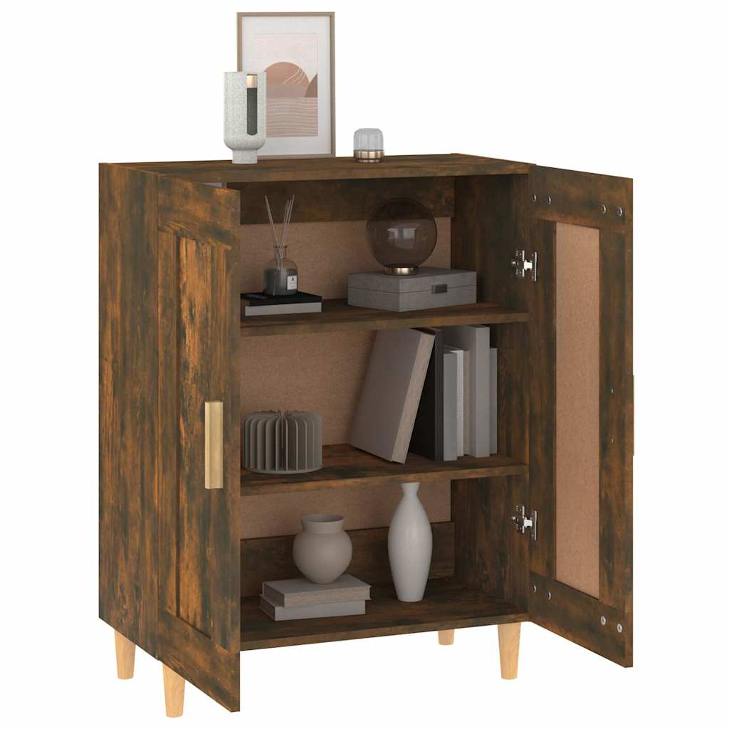 vidaXL Sideboard Smoked Oak 69.5x34x90 cm Engineered Wood 5