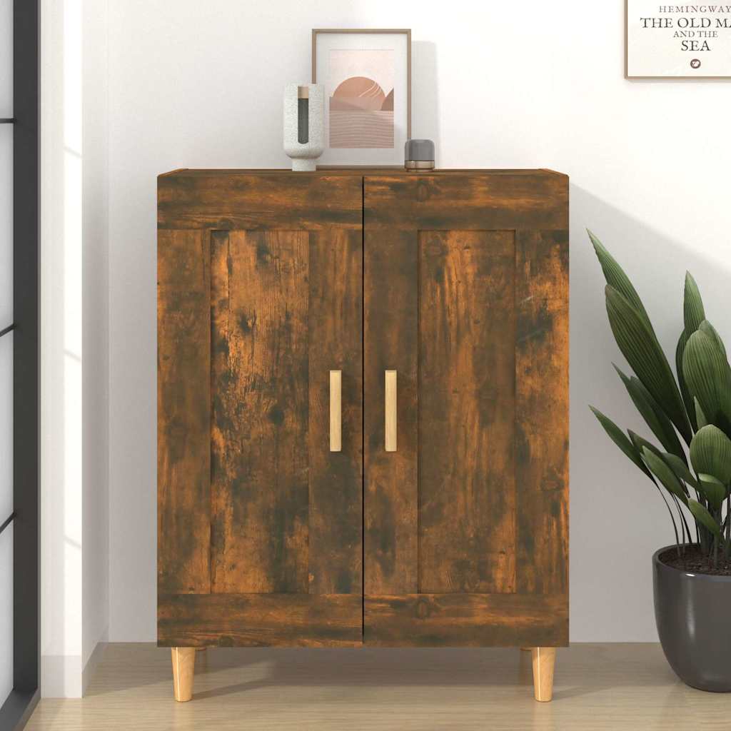 vidaXL Sideboard Smoked Oak 69.5x34x90 cm Engineered Wood 1
