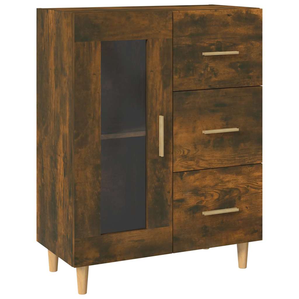 vidaXL Sideboard Smoked Oak 69,5x34x90 cm Engineered Wood 2