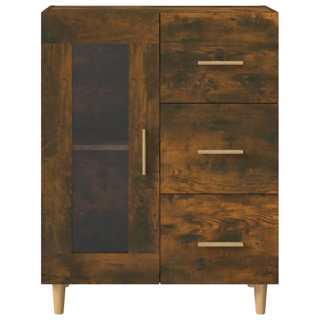 vidaXL Sideboard Smoked Oak 69,5x34x90 cm Engineered Wood 6