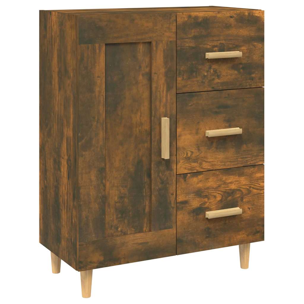 vidaXL Sideboard Smoked Oak 69.5x34x90 cm Engineered Wood 2