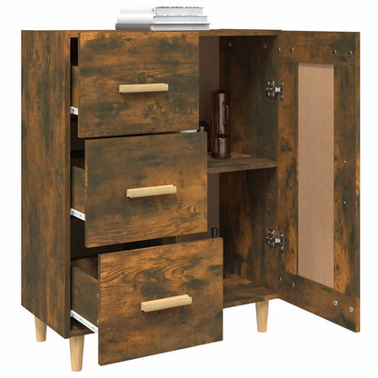 vidaXL Sideboard Smoked Oak 69.5x34x90 cm Engineered Wood 5