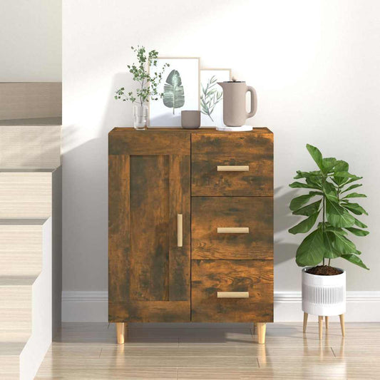 vidaXL Sideboard Smoked Oak 69.5x34x90 cm Engineered Wood 1