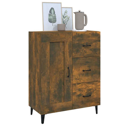 vidaXL Sideboard Smoked Oak 69.5x34x90 cm Engineered Wood 4