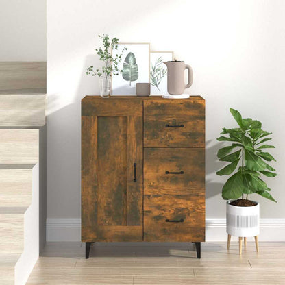 vidaXL Sideboard Smoked Oak 69.5x34x90 cm Engineered Wood 1
