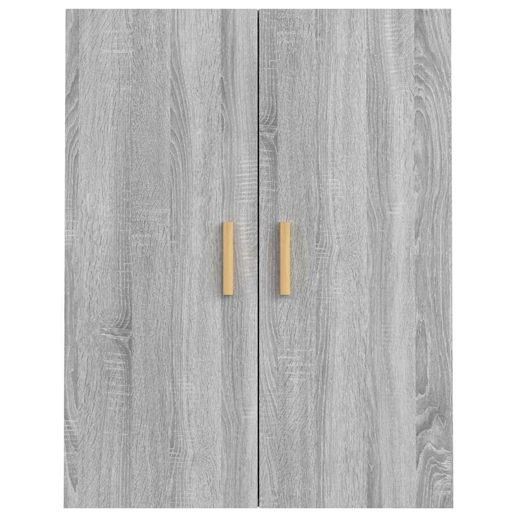 vidaXL Hanging Wall Cabinet Grey Sonoma 69.5x34x90 cm 6