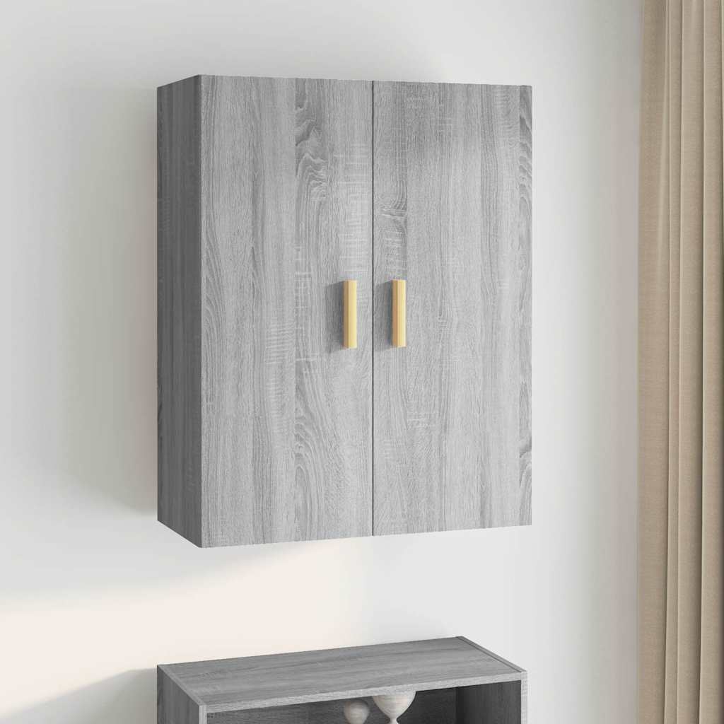 vidaXL Hanging Wall Cabinet Grey Sonoma 69.5x34x90 cm 1