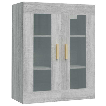 vidaXL Hanging Wall Cabinet Grey Sonoma 69.5x34x90 cm 2