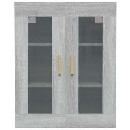 vidaXL Hanging Wall Cabinet Grey Sonoma 69.5x34x90 cm 3