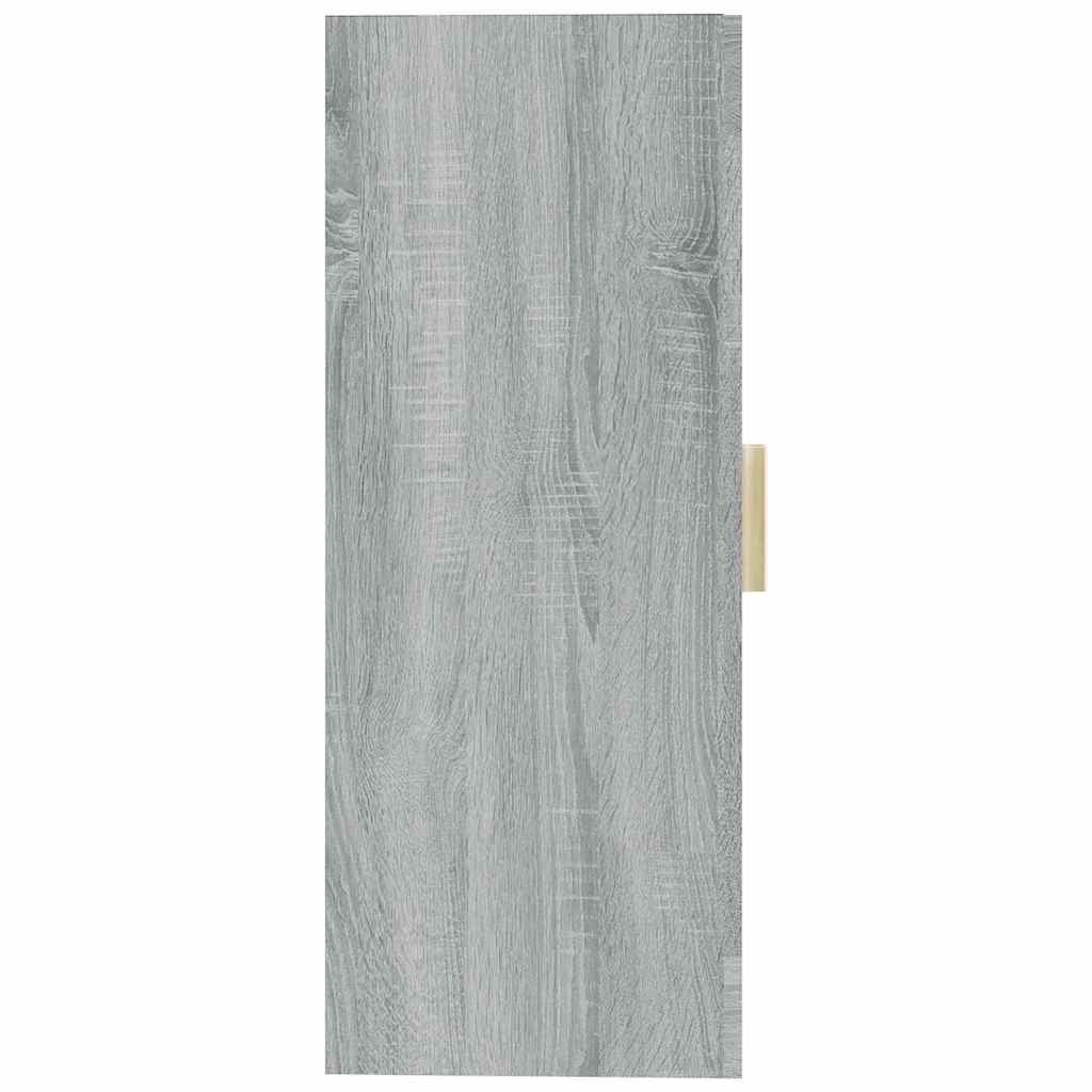 vidaXL Hanging Wall Cabinet Grey Sonoma 69.5x34x90 cm 4
