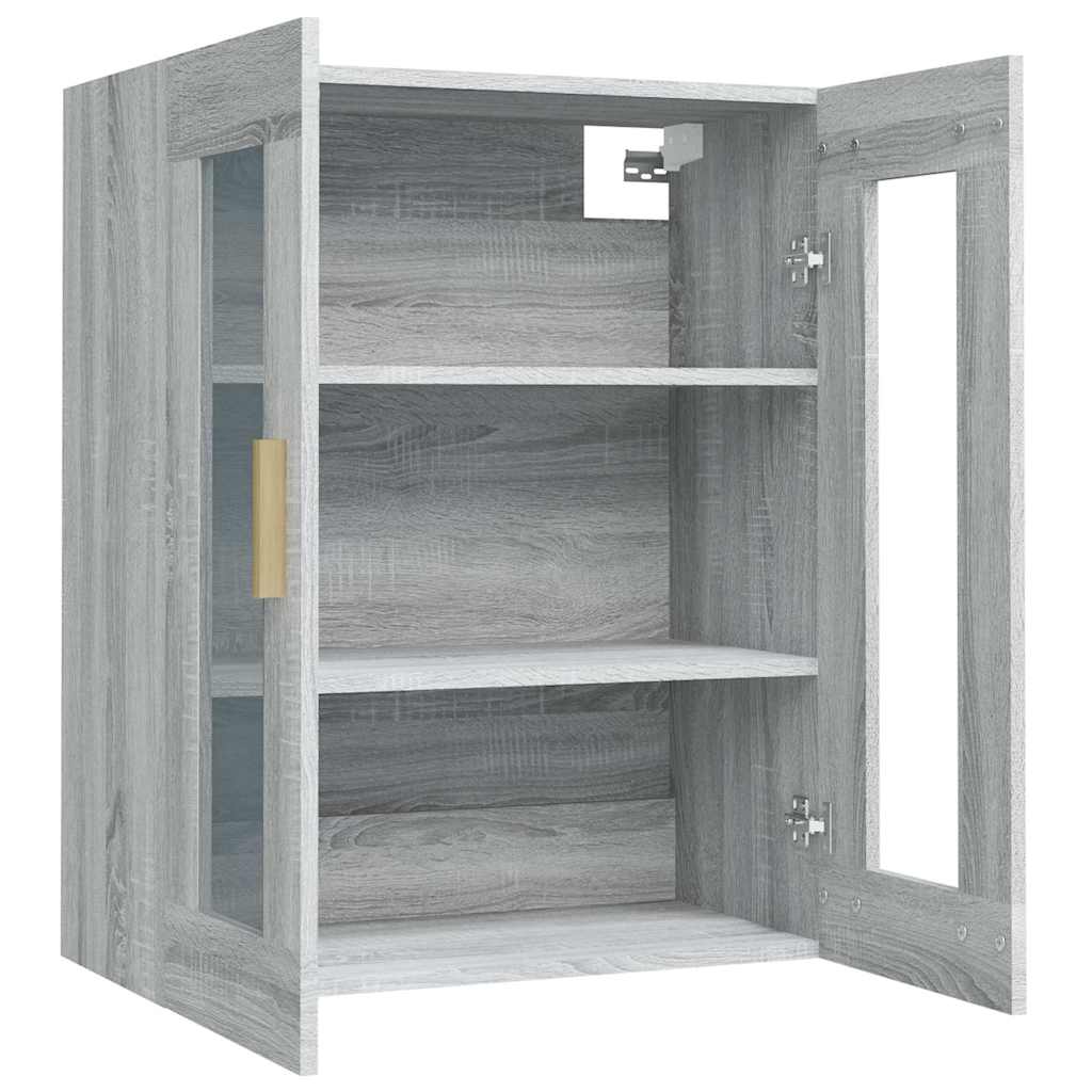vidaXL Hanging Wall Cabinet Grey Sonoma 69.5x34x90 cm 5