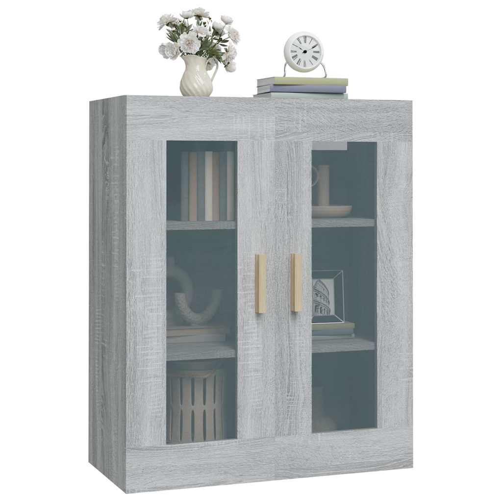 vidaXL Hanging Wall Cabinet Grey Sonoma 69.5x34x90 cm 6