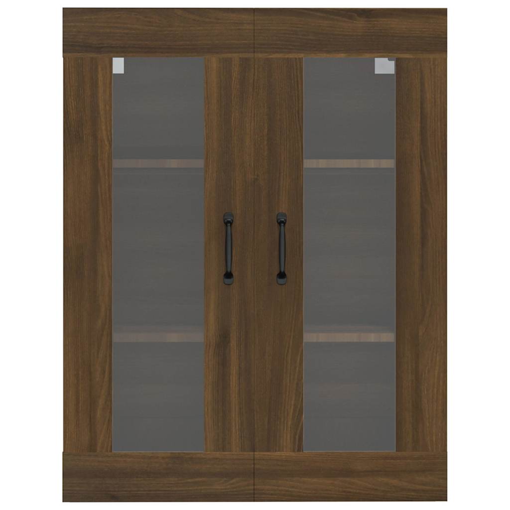 vidaXL Hanging Wall Cabinet Brown Oak 69.5x34x90 cm 3