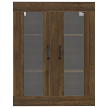 vidaXL Hanging Wall Cabinet Brown Oak 69.5x34x90 cm 3