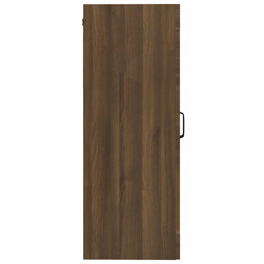 vidaXL Hanging Wall Cabinet Brown Oak 69.5x34x90 cm 4