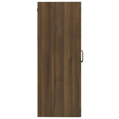 vidaXL Hanging Wall Cabinet Brown Oak 69.5x34x90 cm 4