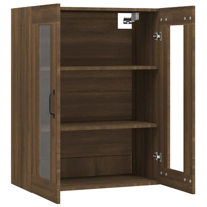 vidaXL Hanging Wall Cabinet Brown Oak 69.5x34x90 cm 5