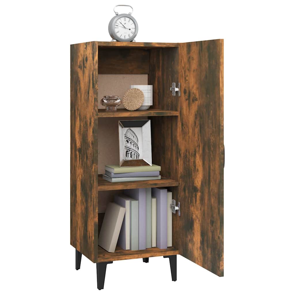 vidaXL Sideboard Smoked Oak 34.5x34x90 cm Engineered Wood 5