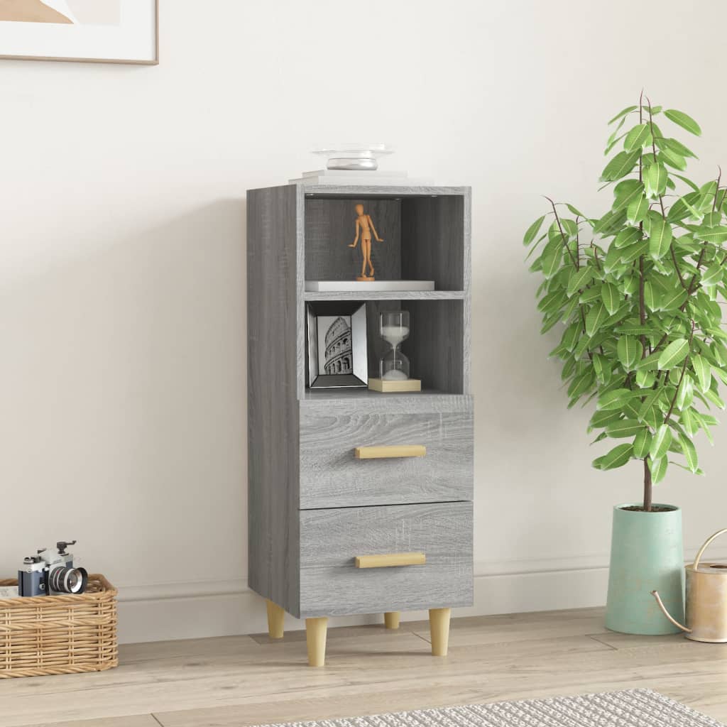 vidaXL Sideboard Grey Sonoma 34.5x34x90 cm Engineered Wood 1