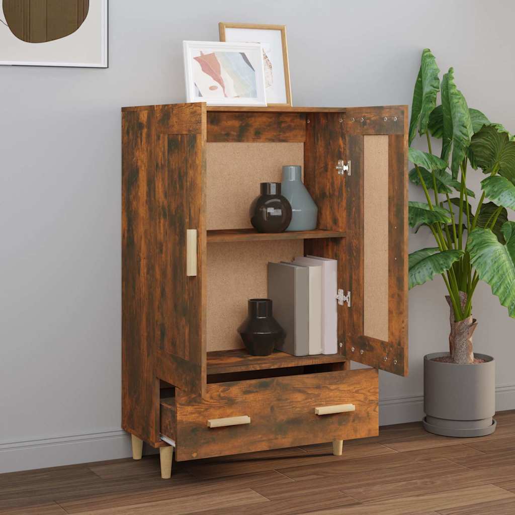 vidaXL Highboard Smoked Oak 70x31x115 cm Engineered Wood 3