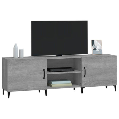 vidaXL TV Cabinet Grey Sonoma 150x30x50 cm Engineered Wood 5
