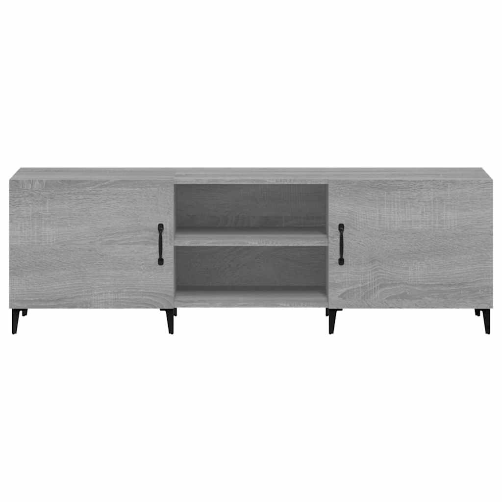 vidaXL TV Cabinet Grey Sonoma 150x30x50 cm Engineered Wood 6