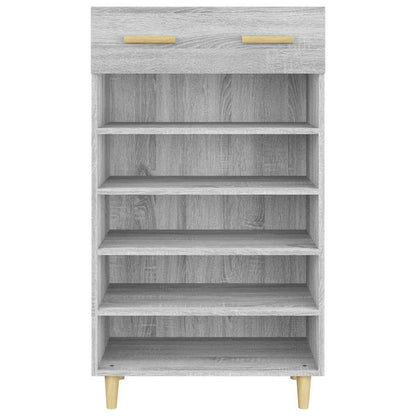 vidaXL Shoe Cabinet Grey Sonoma 60x35x105 cm Engineered Wood 6