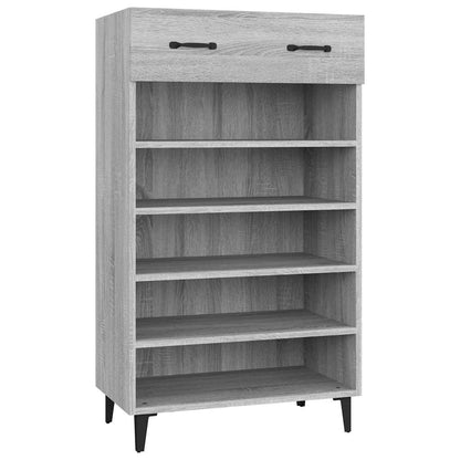 vidaXL Shoe Cabinet Grey Sonoma 60x35x105 cm Engineered Wood 2