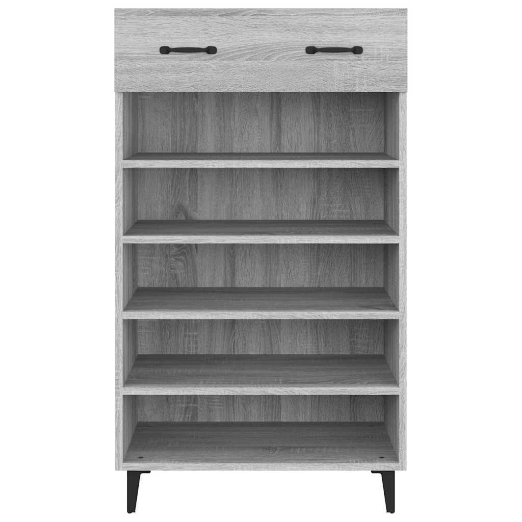 vidaXL Shoe Cabinet Grey Sonoma 60x35x105 cm Engineered Wood 6