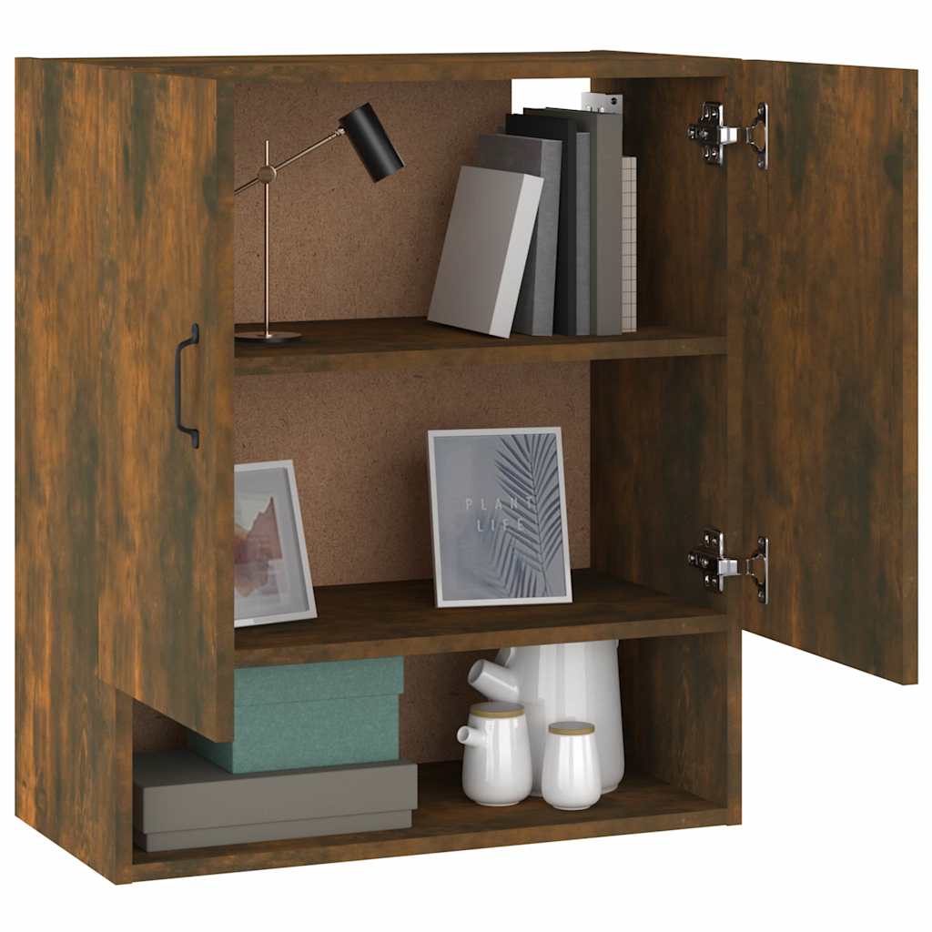 vidaXL Wall Cabinet Smoked Oak 60x31x70 cm Engineered Wood 4